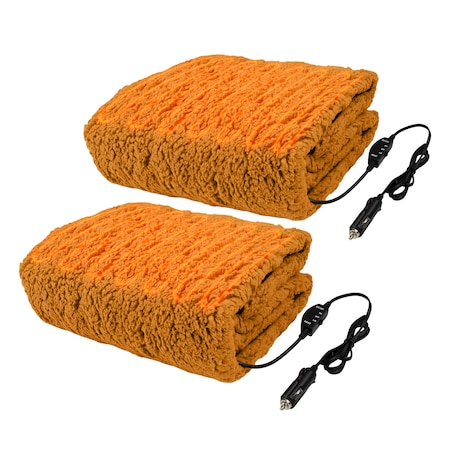 12V Heated Car Blanket 2-Pack, Honey, 2PK